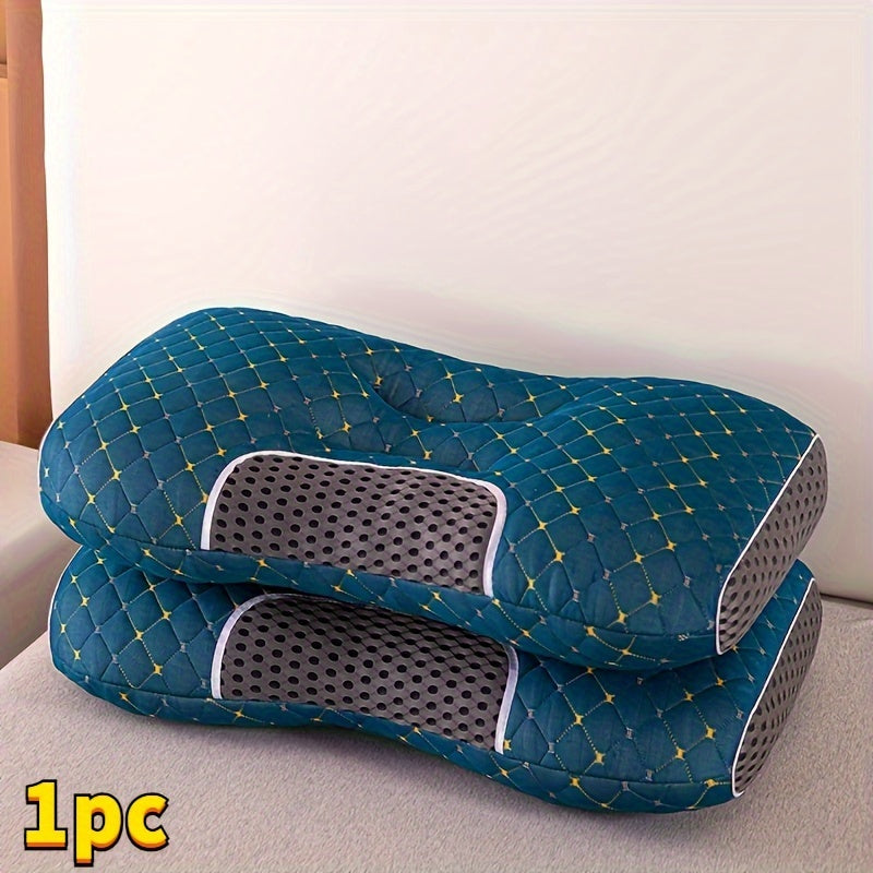 Get a good night's sleep with the 1pc Sleep All Night Massage Pillow - perfect for use on your couch, sofa, office, bed, or during camping and travel. This zone support pillow also doubles as a multi-purpose gift blanket for all seasons, making it a