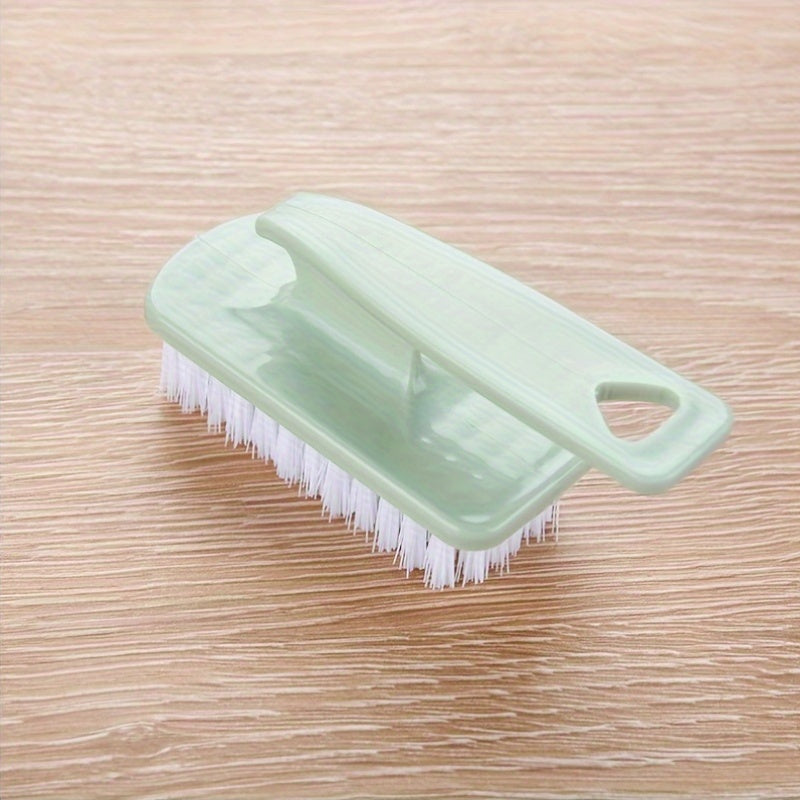 Multipurpose Plastic Cleaning Brush with Handle - Ideal for Cleaning Vegetables, Fruits, Kitchen, Bathroom, Living Room, Car, and Clothes - Doesn't Require Electricity