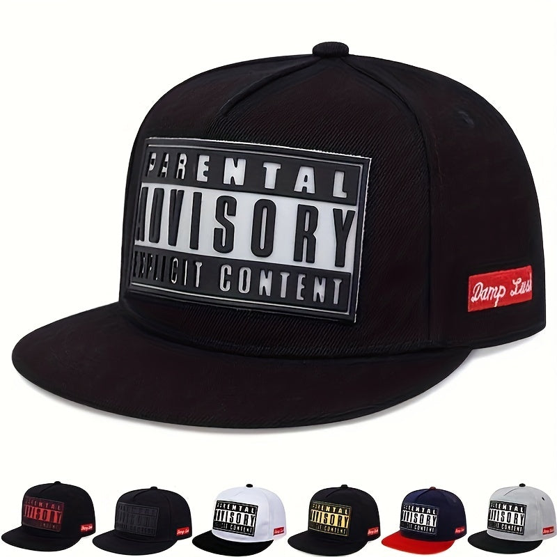 Men's hip hop cap available in 6 colors with lightweight acrylic material; choose from 1 piece alphabet design.