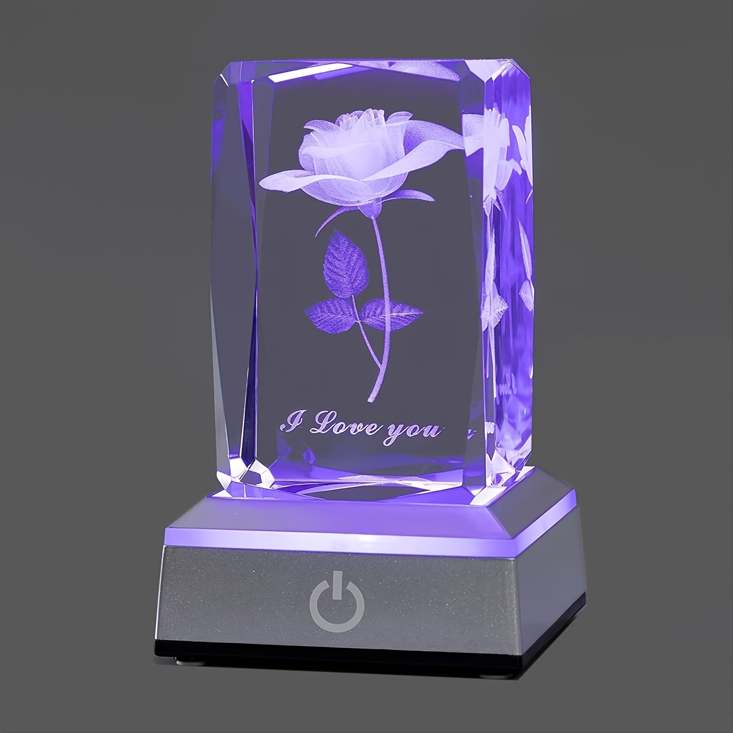 1pc 3D Rose Crystal Ball with LED Color Lamp - Romantic I Love You Roses Night Light, perfect for holidays and special occasions like Thanksgiving, Christmas, Mother's Day, birthdays, Valentine's Day, weddings, and anniversaries - Ideal gift for