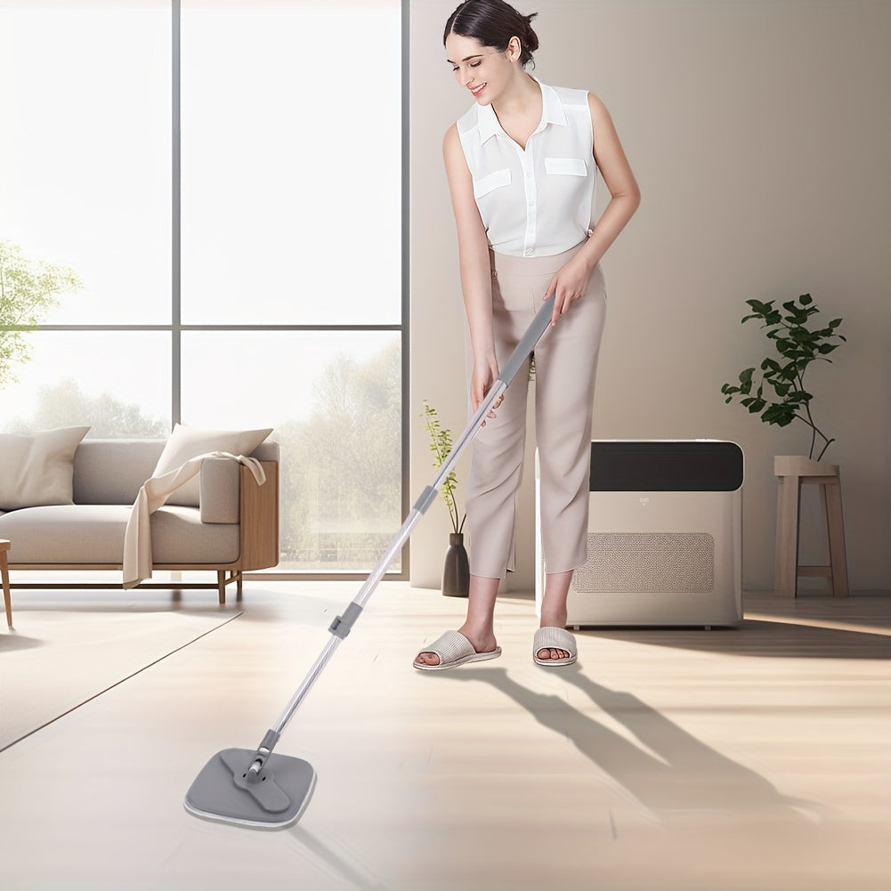 Hands-Free Wash Mop with Automatic Water Separation and 360° Rotating Feature - Ideal for Easy Living Room Cleaning, Made of Strong Plastic Material for Long-Lasting Use