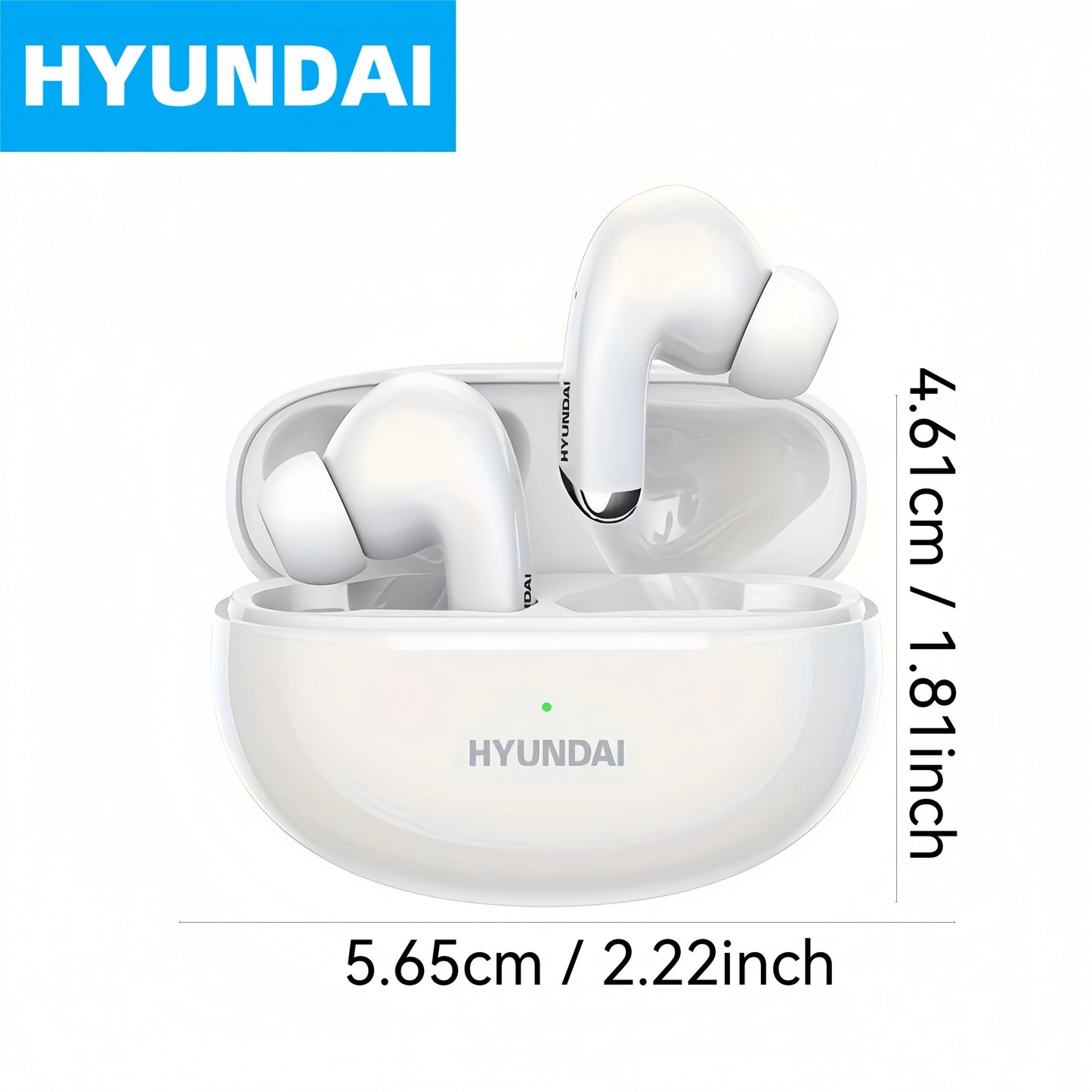 Hyundai LP12.7 cm-Ear Earphones - Surround sound with noise reduction for sports music.