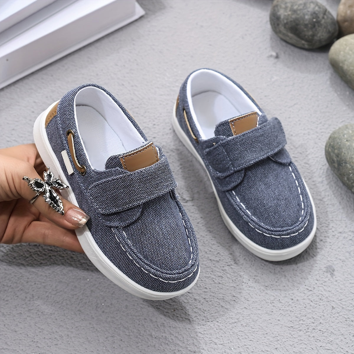 Boys' Slip-Resistant Soft Canvas Sneakers