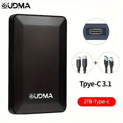 UDMA 1TB mobile hard drive for storing large files and media.