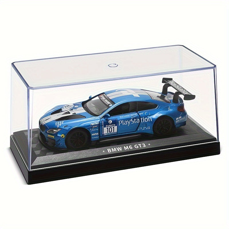 Golden BMW M4 BMW M6 model toy car in 1:43 scale, pull-back ornament for children, ideal boy's birthday gift.