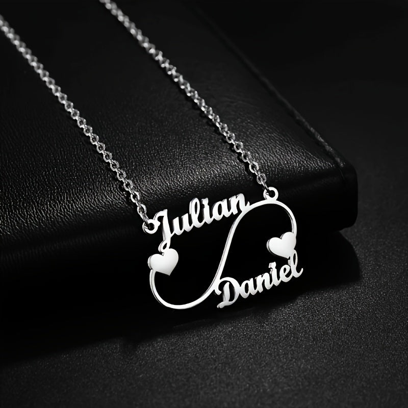 Get the perfect Customized Julian Daniel Heart Pendant Necklace for a touch of elegance in your daily and party outfits. This Boho style necklace is made of 18K golden plated stainless steel and can be personalized with your name. A stunning piece of