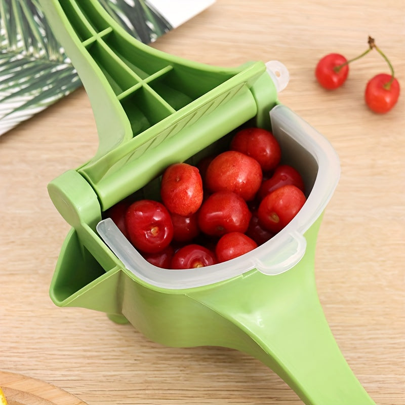 Compact, non-electric manual juicer for fruits and citrus.