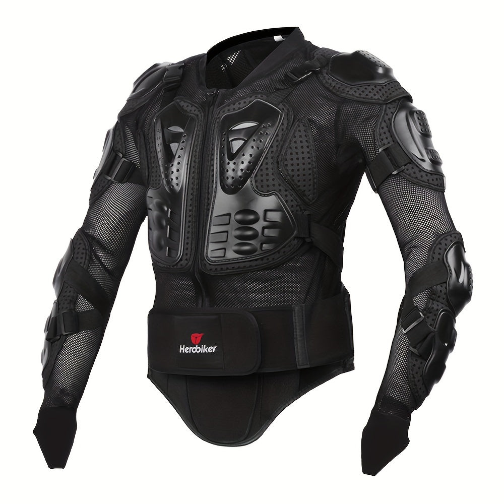 HEROBIKER Men's Motorcycle Jacket, Lightweight and breathable with a polyamide protective design and no pockets.