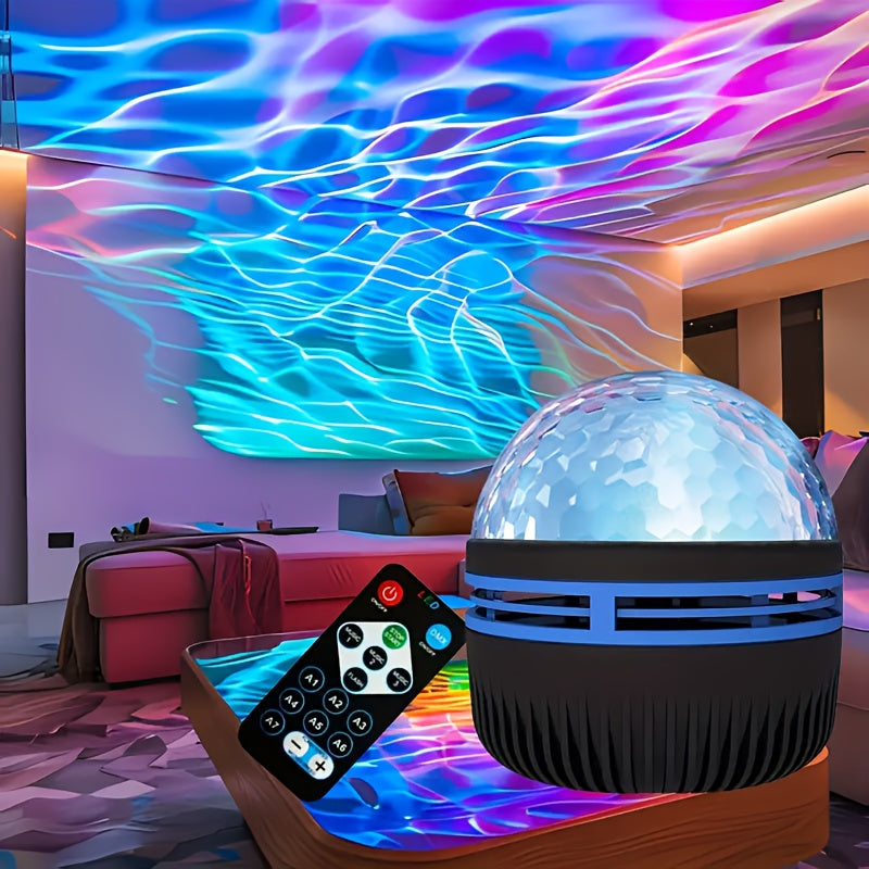 Magical Water Ripple LED Night Light - Powered by USB. Great for Bedroom, Gaming Room, and Garden Decor. Perfect gift for Valentine's Day, Christmas, weddings, and birthdays.