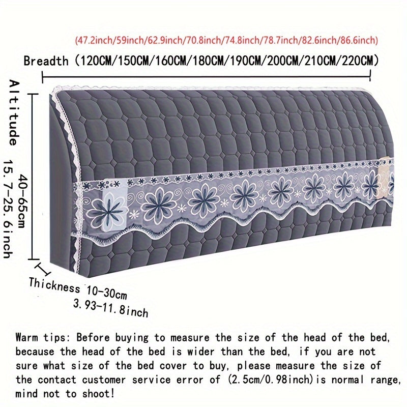 Protect your bed with this super soft quilted headboard cover, in a luxury solid color, to keep it free from dust and stains.