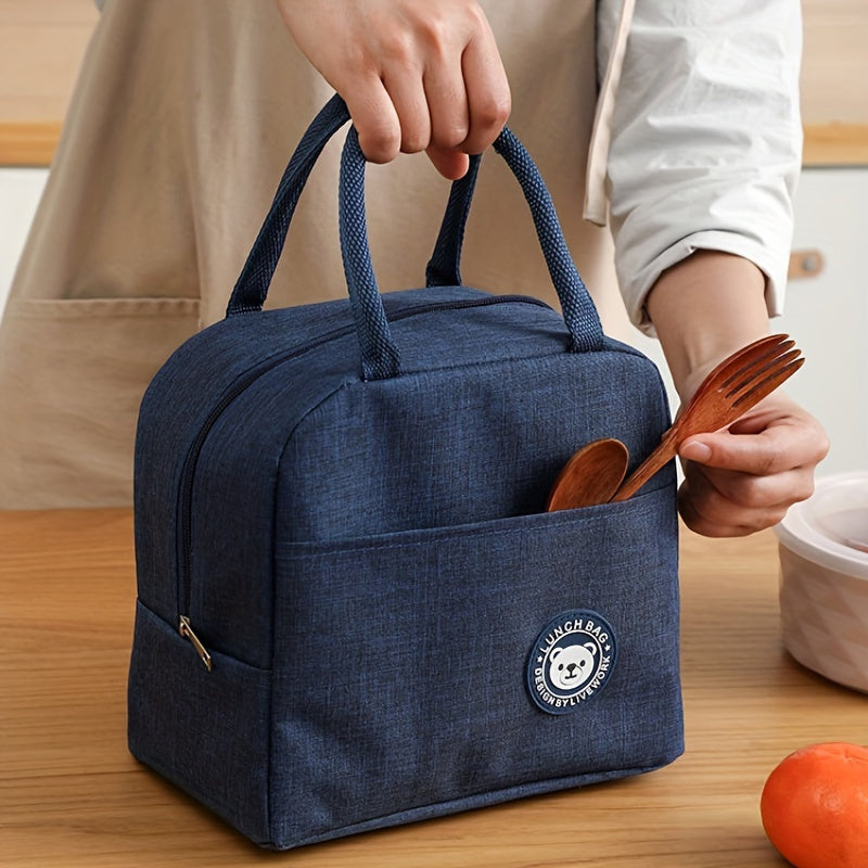 Sturdy Oxford Cloth Lunch Bag with Generous Insulation - Great for Work, School, Outdoor Adventures &picnics.