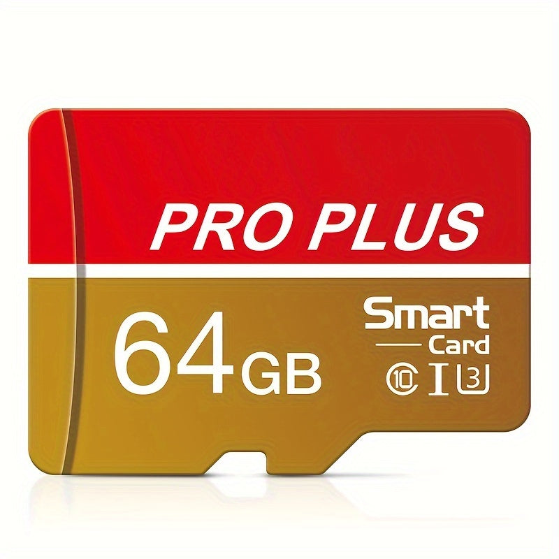 MICRODRIVE High-Speed Memory Card in Red & Gold, U3 Class 10, 8GB to 256GB, with SD Adapter. Perfect for Phones, Tablets, Cameras. Expands Device Memory. Gold Accents, Durable Design.