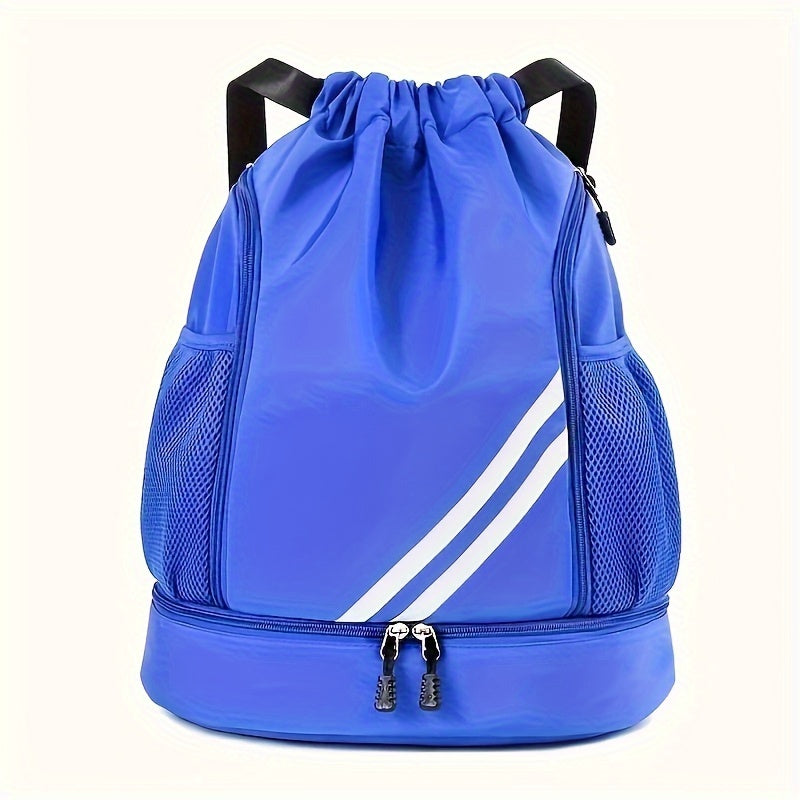 Sport storage backpack with dry/wet separation, perfect for sports fans.