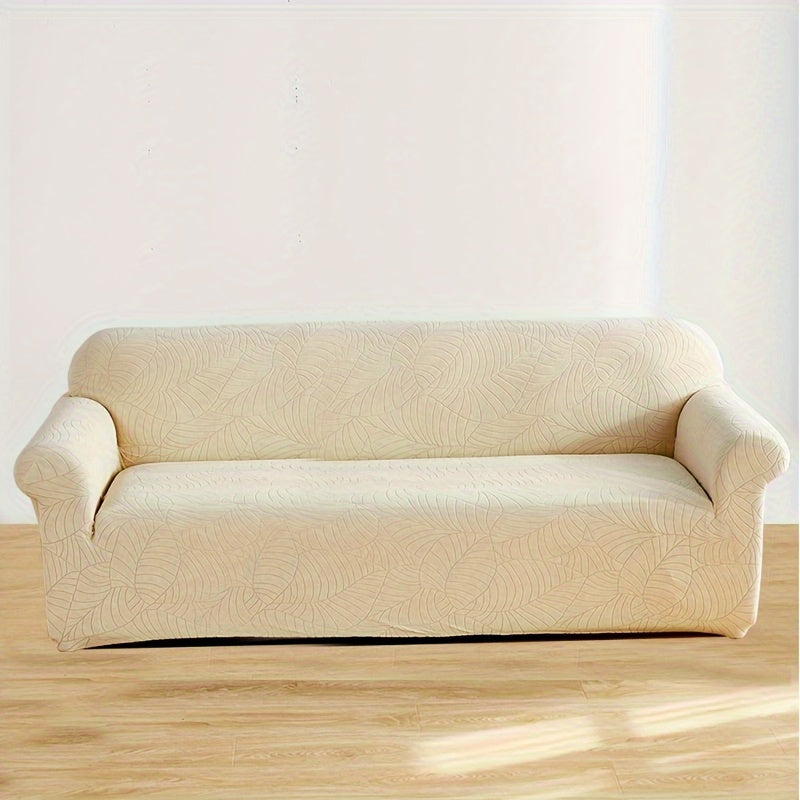 Stretch Sofa Cover with Embossed Design, Fits All Furniture in Nordic Minimalist Style.