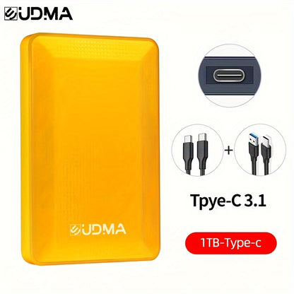 UDMA 1TB mobile hard drive for storing large files and media.