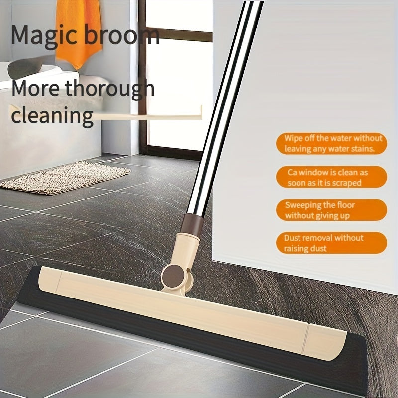 1pc Stainless Steel 3-in-1 Squeegee - Versatile Water Scraper for Multiple Surfaces, Ideal for Cleaning Floors, Windows, and More in Any Room - Effectively Removes Pet Hair, Dust, and Dirt