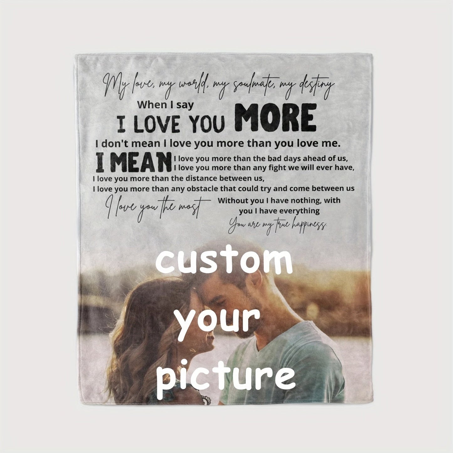 Customize your own 127.0x101.6cm Blanket - Great for Valentine's Day, Anniversaries, and Relaxing at Home or the Office - A Thoughtful Gift for Loved Ones