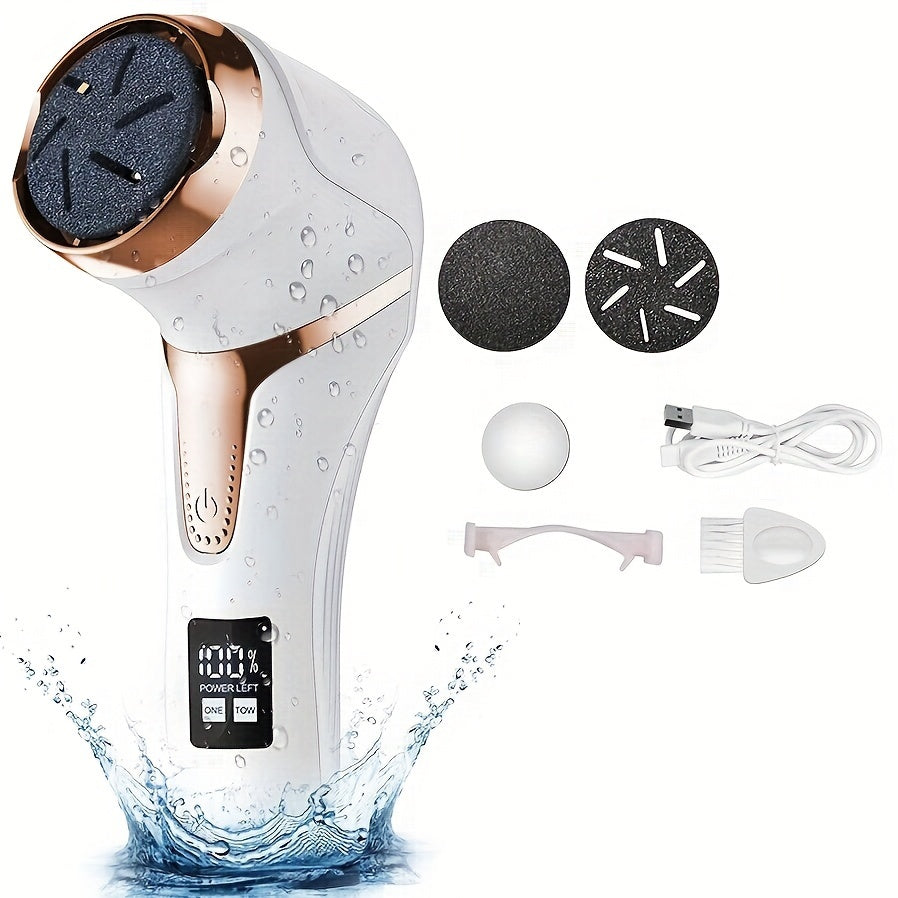 Rechargeable foot callus remover for professional foot care - perfect gift for dry, hard skin.