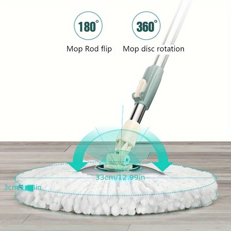 Get the convenient 1Set Hands-Free Wash Rotating Mop and Bucket Set with 3 replacement mop head refills. This mop is perfect for wet and dry use, dust removal, and cleaning hardwood, laminate, tile, and wooden floors. It's a must-have cleaning tool and