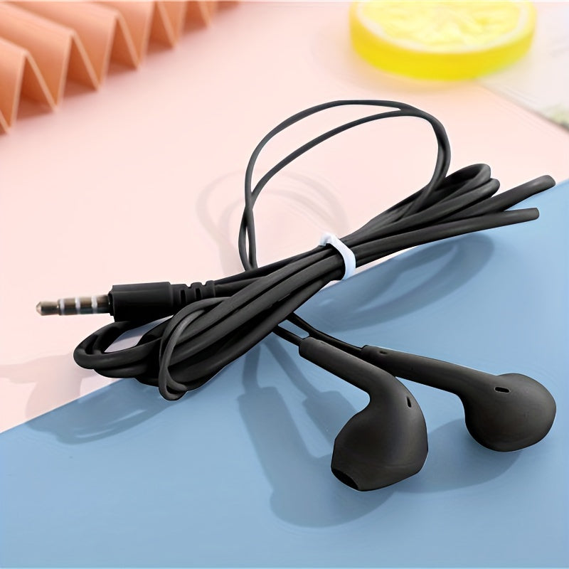 Anime-inspired wired earphones with microphone, 3.5mm jack, noise isolation, volume control, tangle-free cable, semi-open-back design, various color options, suitable for cellphones, great