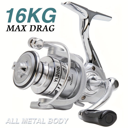 Luoya All-Metal Spinning Reel with Oscillating Arm for Fishing