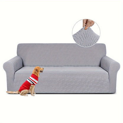 Thickened Jacquard Sofa Cover with All-inclusive Elastic Bottom Wrap for 1-4 Seater Sofas, Ideal for Pet Owners