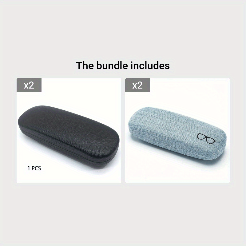 Sturdy Black Glasses Case, Compact Sunglasses/Eyeglass Shell Holder, Easy-to-Carry Sunglass Case