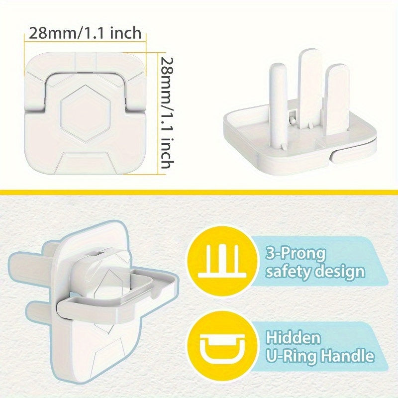 Protect your outlets with the 15-Pack SHMMELZ Outlet Covers. These safety electric plug protectors are made of phthalate-free plastic and designed for adults 18 years and older. Featuring a secure 3-prong design, they are easy for adults to remove.