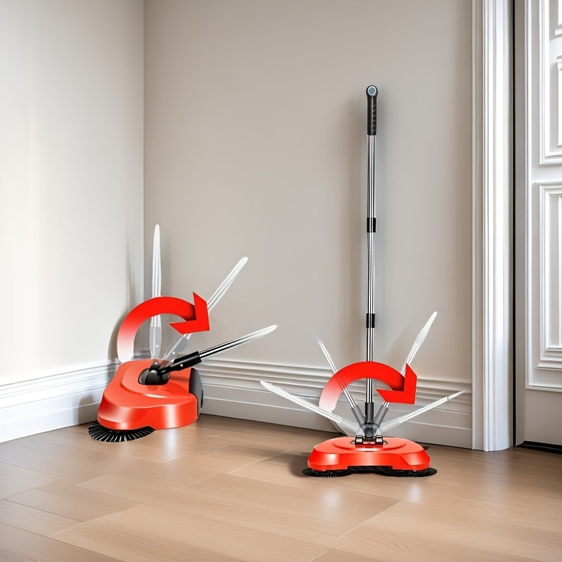 Introducing a versatile 3-in-1 multifunctional cleaning machine that combines a push sweeper, vacuum cleaner, and mop in one. Designed to efficiently clean up trash, pet hair, and dust, this machine can handle both wet and dry cleaning tasks. It operates