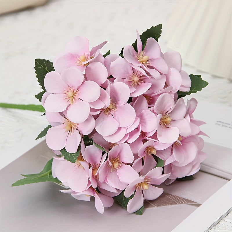 Elegant artificial Begonia flower arrangement in fabric, perfect for any table decor.