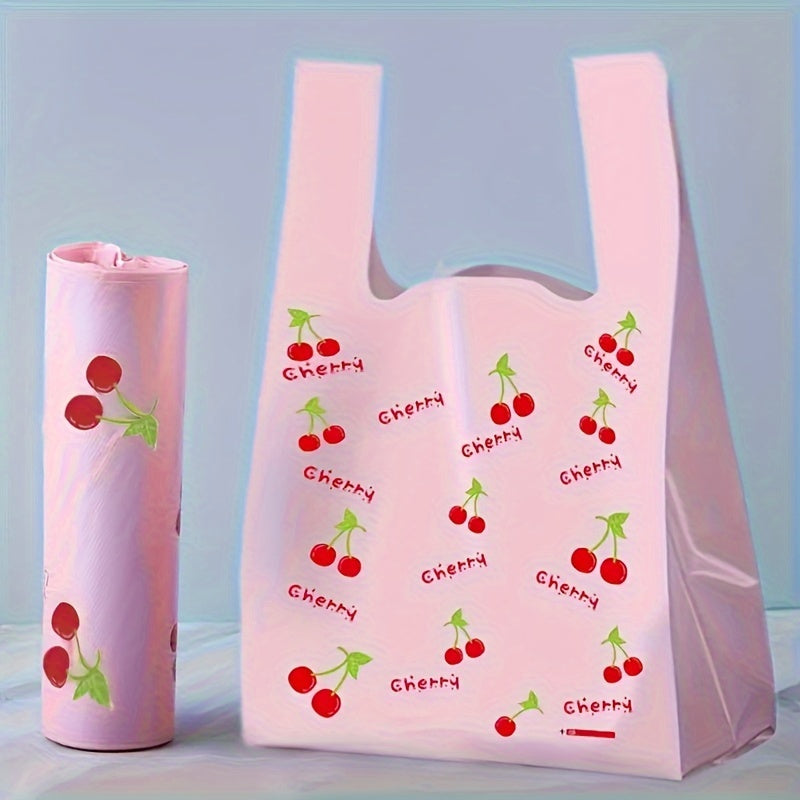 Get a set of 25/50 thick gift bags featuring a cherry fruit pattern. These tote bags are perfect for fashion shopping, wedding and birthday parties, as well as storing jewelry, accessories, candy, and chocolates. They can also be used for small ornament