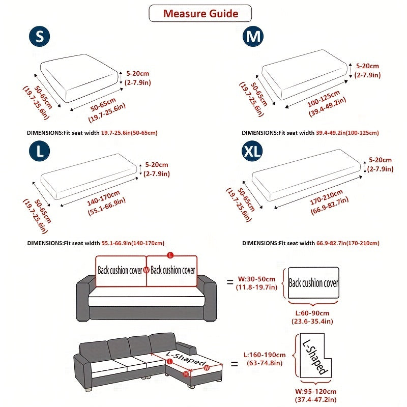 1 piece water-resistant sofa cover with classic elasticity, non-slip design, and easy care to protect and style furniture.