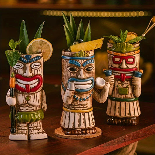 1pc Hawaiian Tiki Cocktail Mug for Bars, Clubs, Restaurants, or Home Use