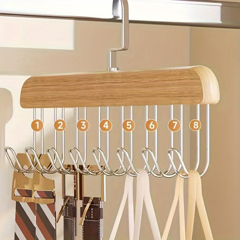 Versatile Solid Wood Underwear and Vest Hanger with Smooth Finish - Compact Sling Design for Organized Storage, Perfect for Home and Dorms, Clothing Hangers and Drying Rack in One