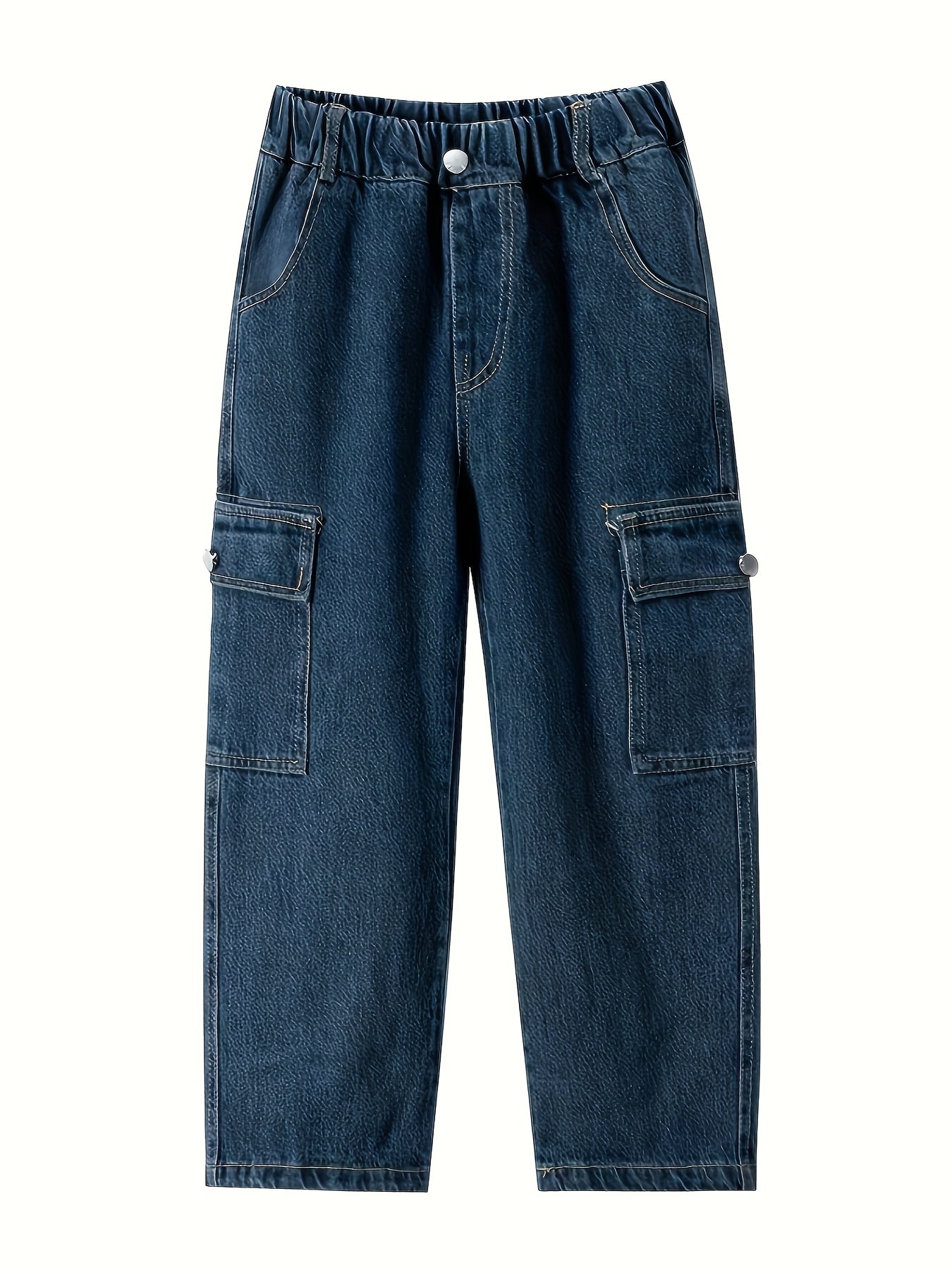 Youthful harem jeans with elastic waistband, ideal for skateboarding and casual wear throughout the year.