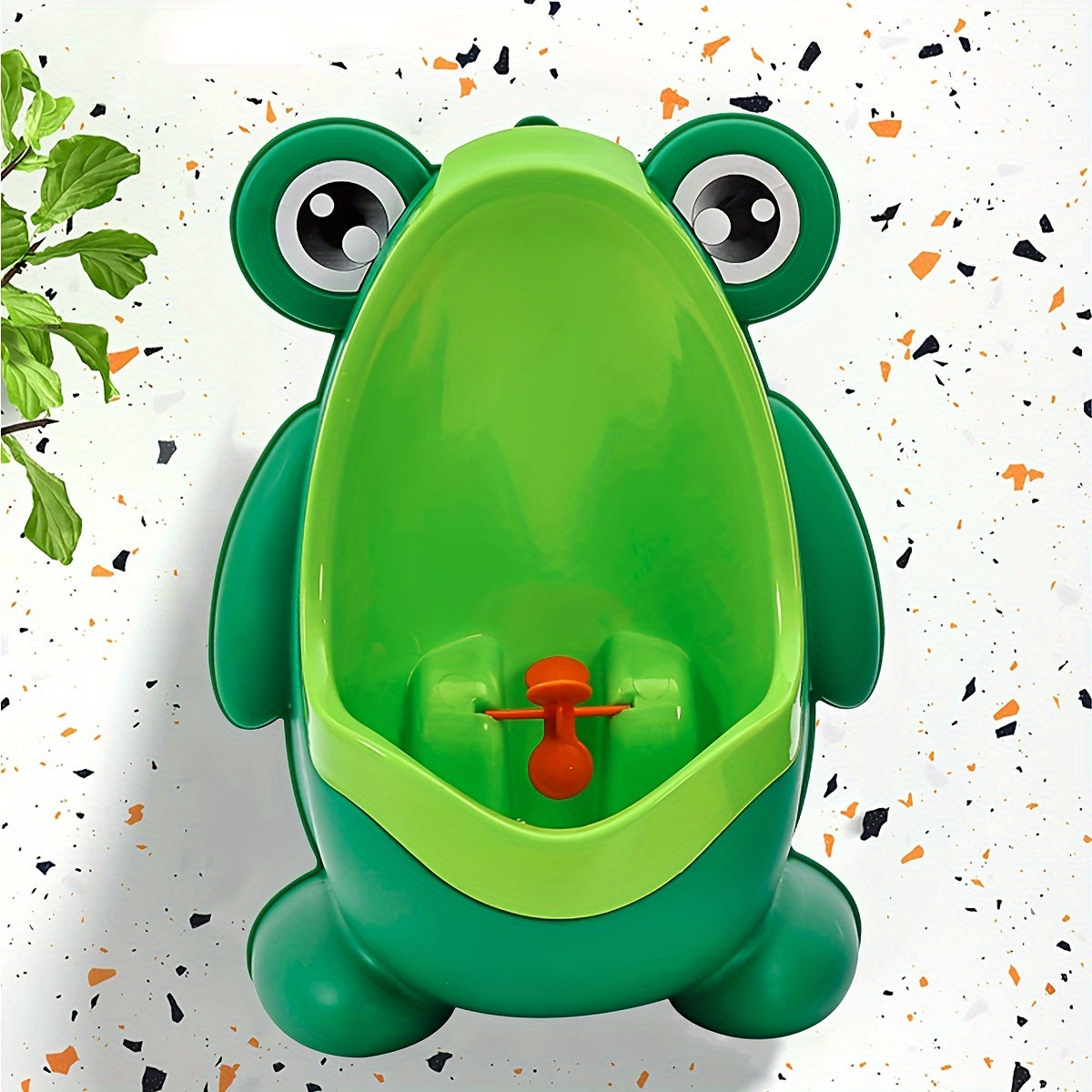 Children's Cute Frog Toilet with Hook - Frog Urinal for Boys to Train Standing and Hanging Urine Bucket