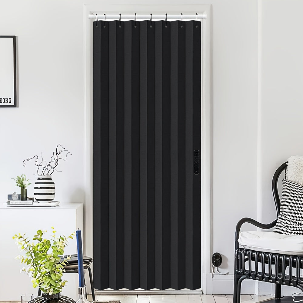 Set of 1 pleated blackout shades with hooks in an accordion-style folding design for windows, ideal for creating partitions in rooms. Suitable for living rooms, bedrooms, entrances, cloakrooms, office doorways, and French windows. Enhance your home decor