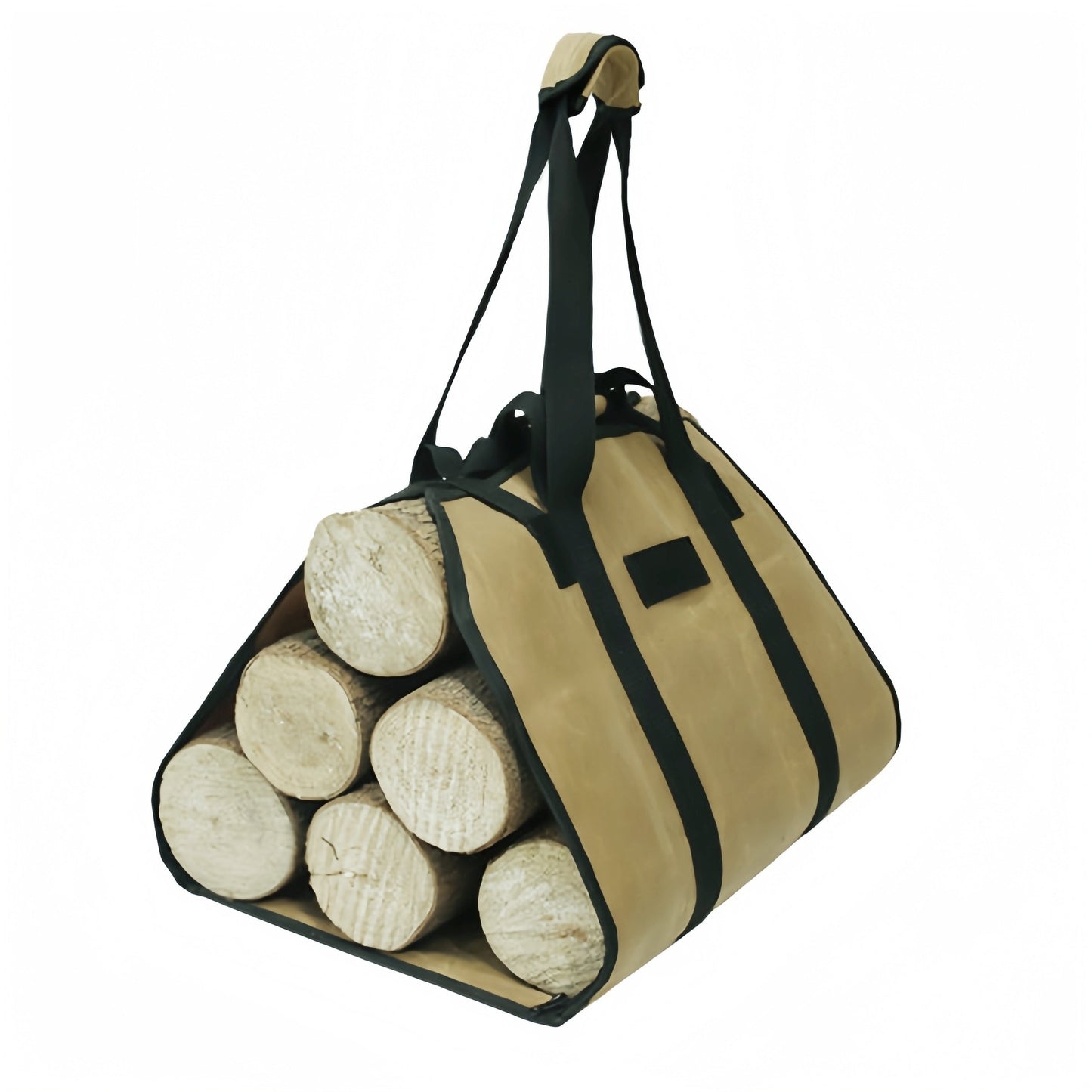 Strong Canvas Firewood Carrier with Handle - Convenient Log Tote for Effortless Wood Transportation