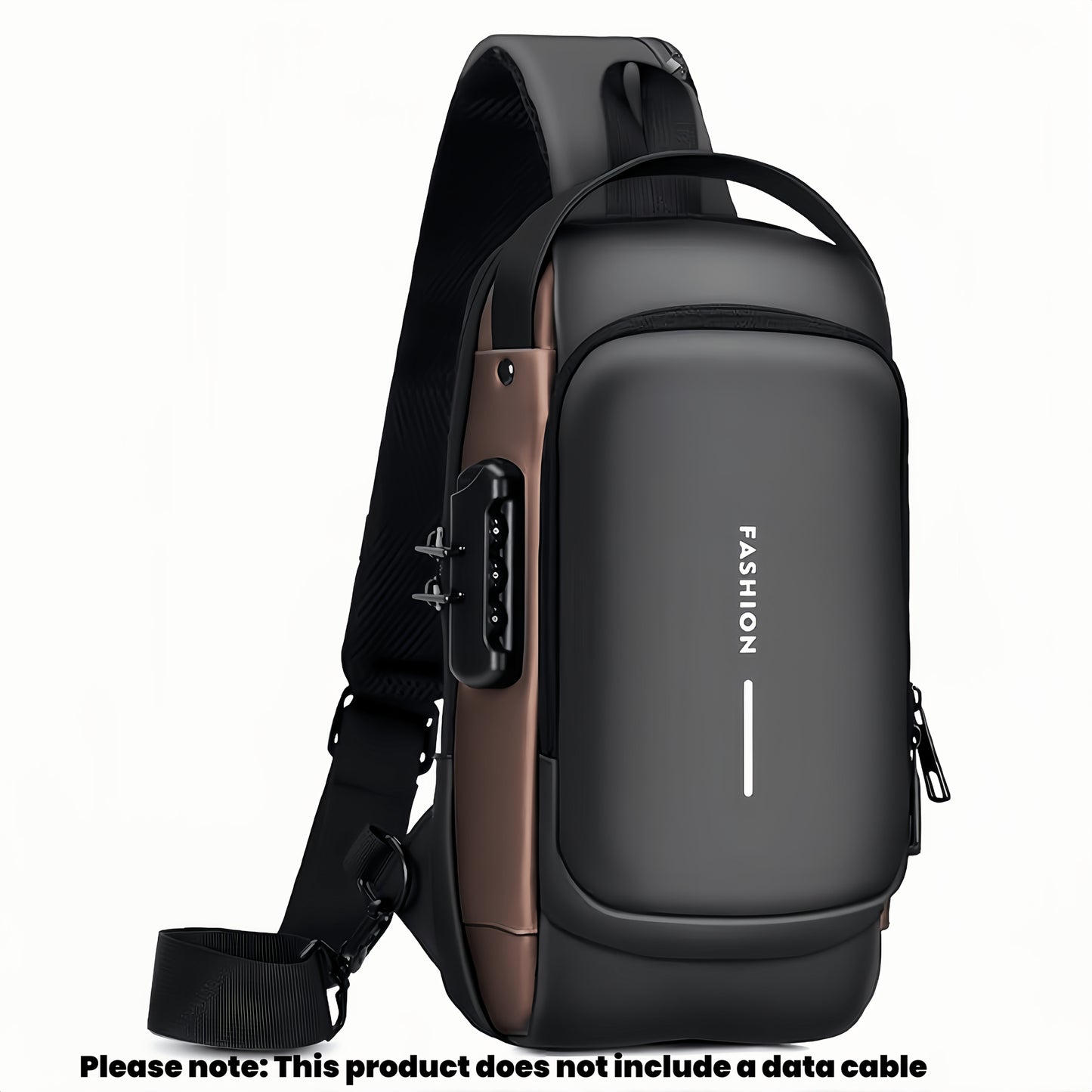 Sling Backpack with USB Port and Adjustable Strap for Hiking and Travel.