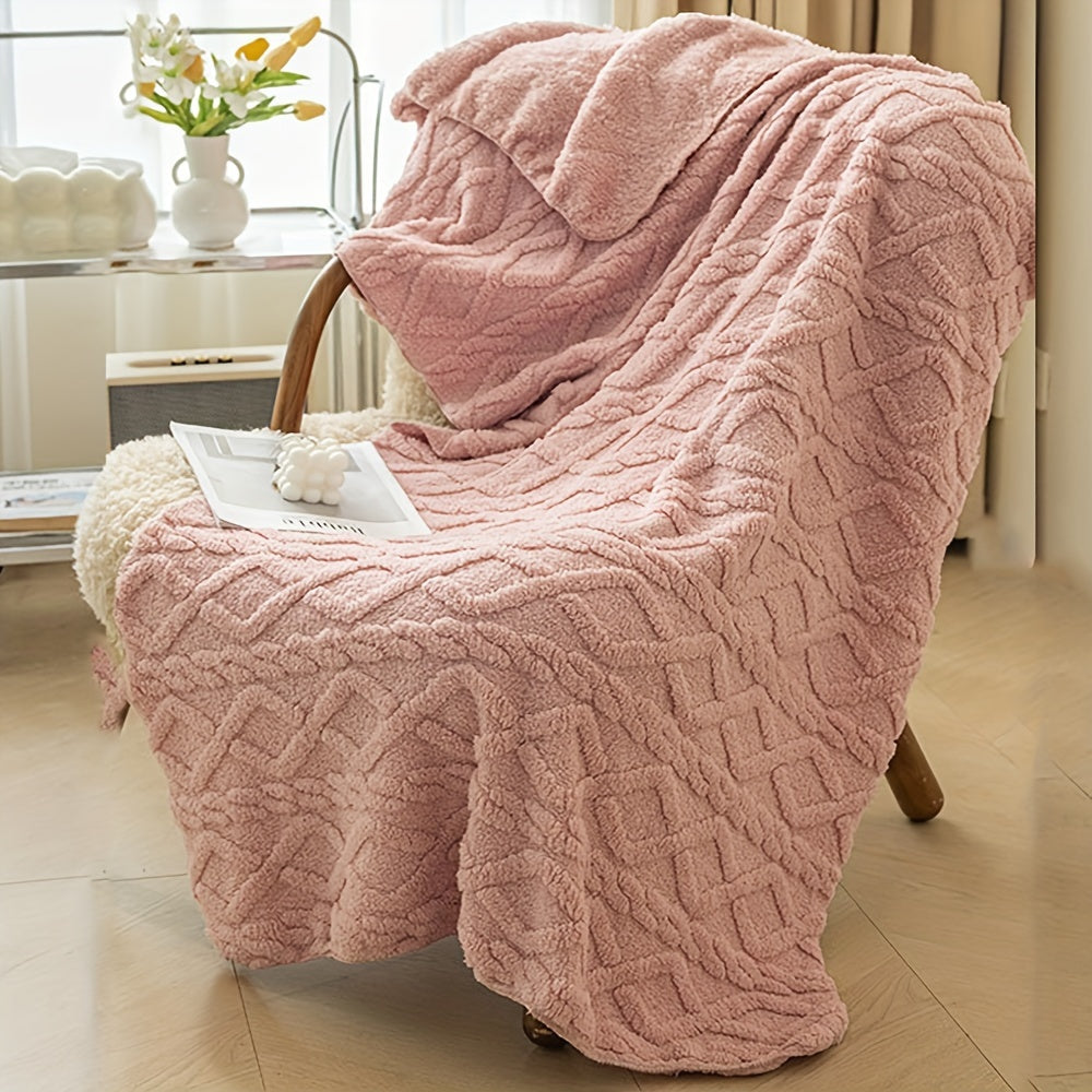 Soft and comfortable 3D fashionable design lamb fleece blanket, thick and warm for coziness. This plush air conditioning blanket can be used as a flannel throw for extra warmth. Perfect for bed, couch, or travel, it makes a great Christmas present.