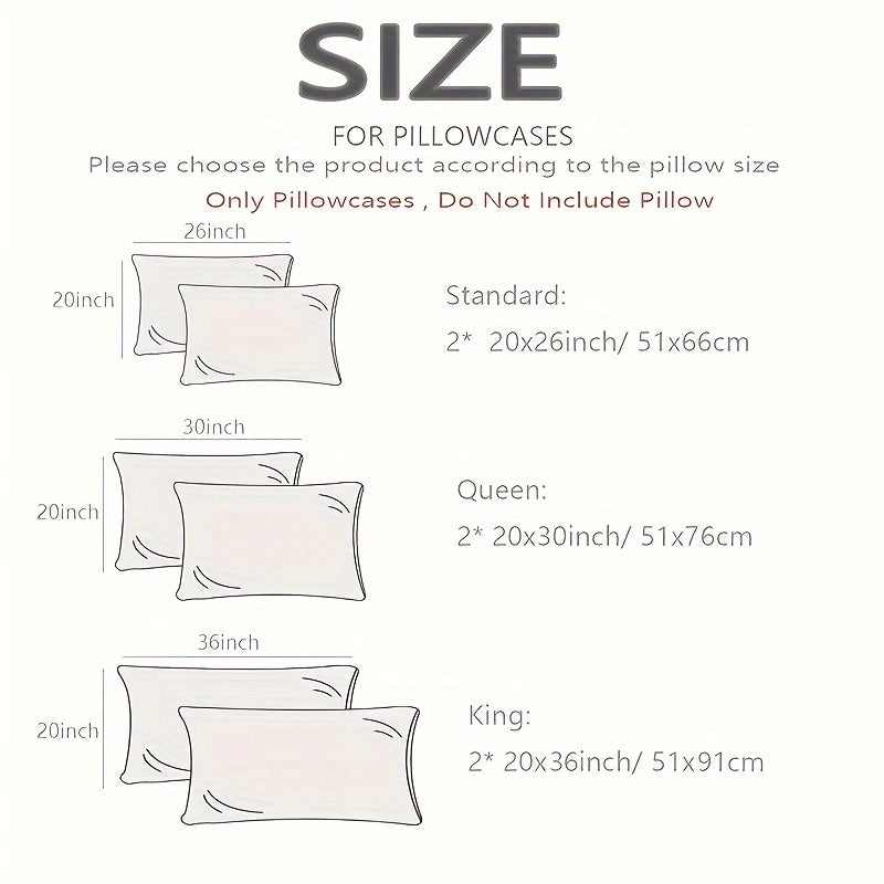 Get a set of two brushed polyester pillowcases that feature a soft and breathable fabric with an envelope closure. These pillowcases come in a solid color and are machine washable with no embellishments. They are constructed with woven sanded