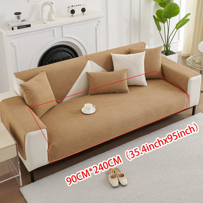 Anti-splash, all-season velvet sofa cushion with anti-cat scratch, pet-friendly, anti-slip, and dustproof features.