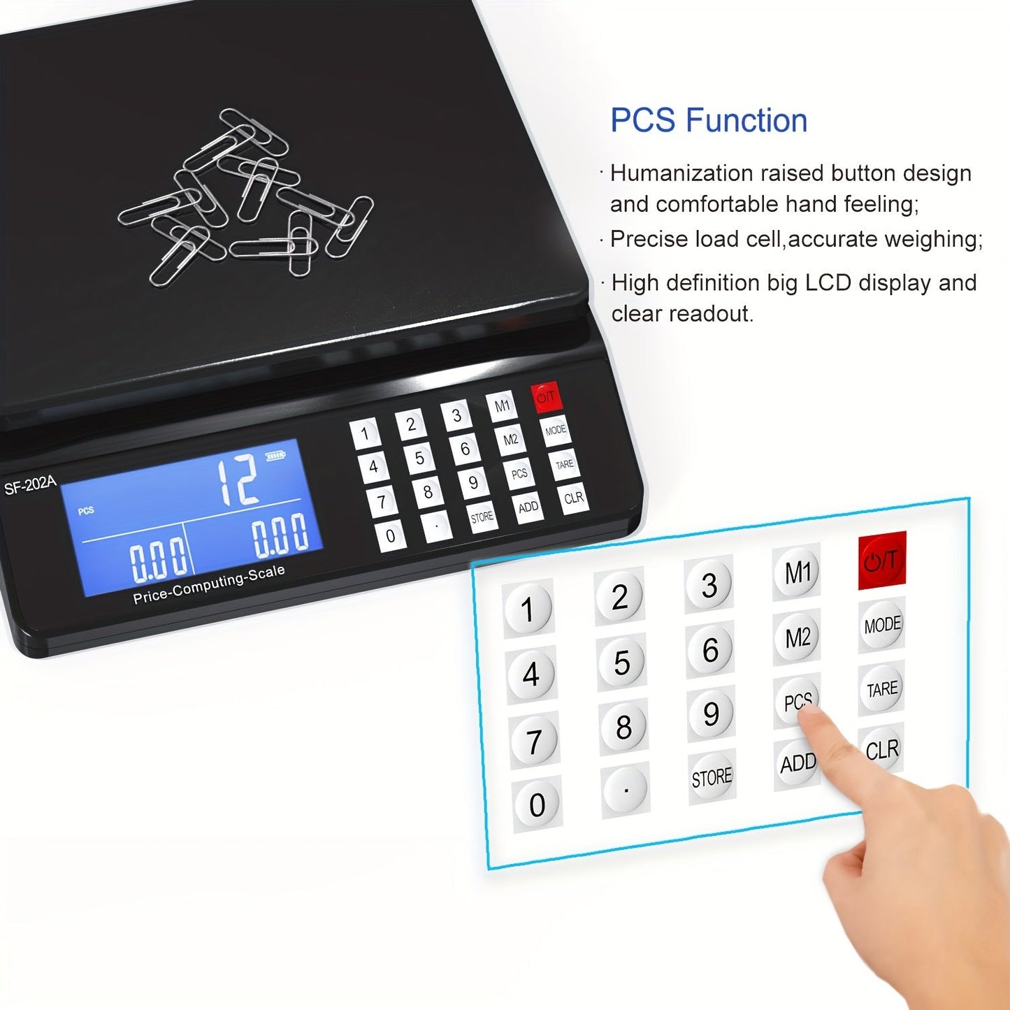 Dual-Display Weighing Scale/Kitchen Scale SF-202A with Multifunctional Features