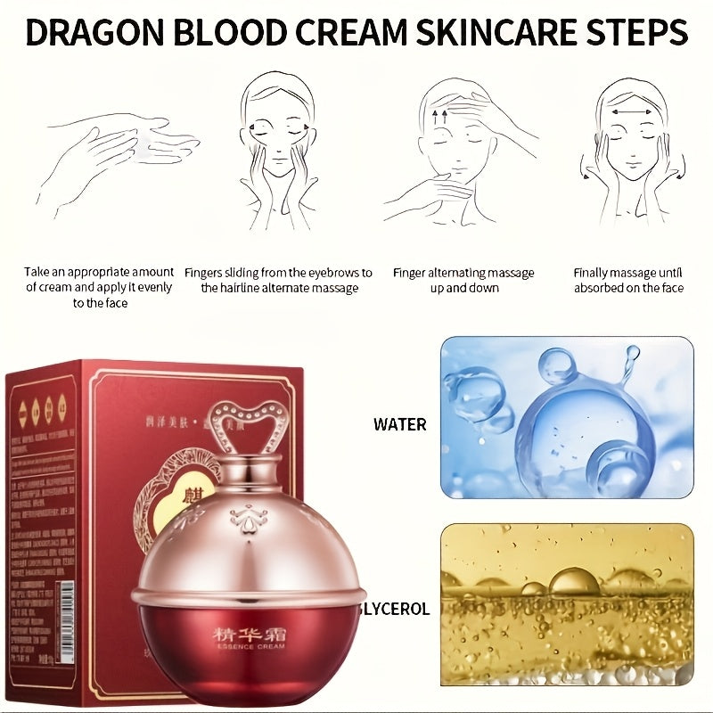 Dragon Blood Hydrating Face Cream 10g: Barcha teri ranglari uchun tabiiy porlash uchun namlaydi, oziqlantiradi, dog'larni yashiradi va tayyorlaydi.