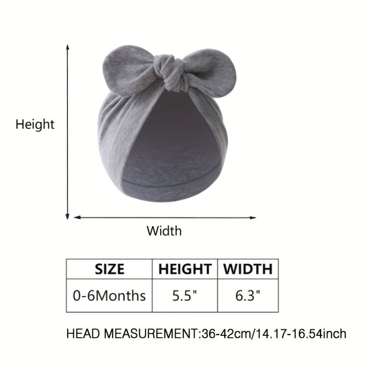 3 pieces of infant and newborn hats, soft tie head cover