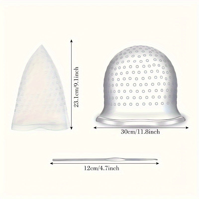 Многоразовая шапочка для окрашивания волос с металлическим крючком и набором перчаток для краски для волос для нормальных волос - легкая, весом менее 300 г.