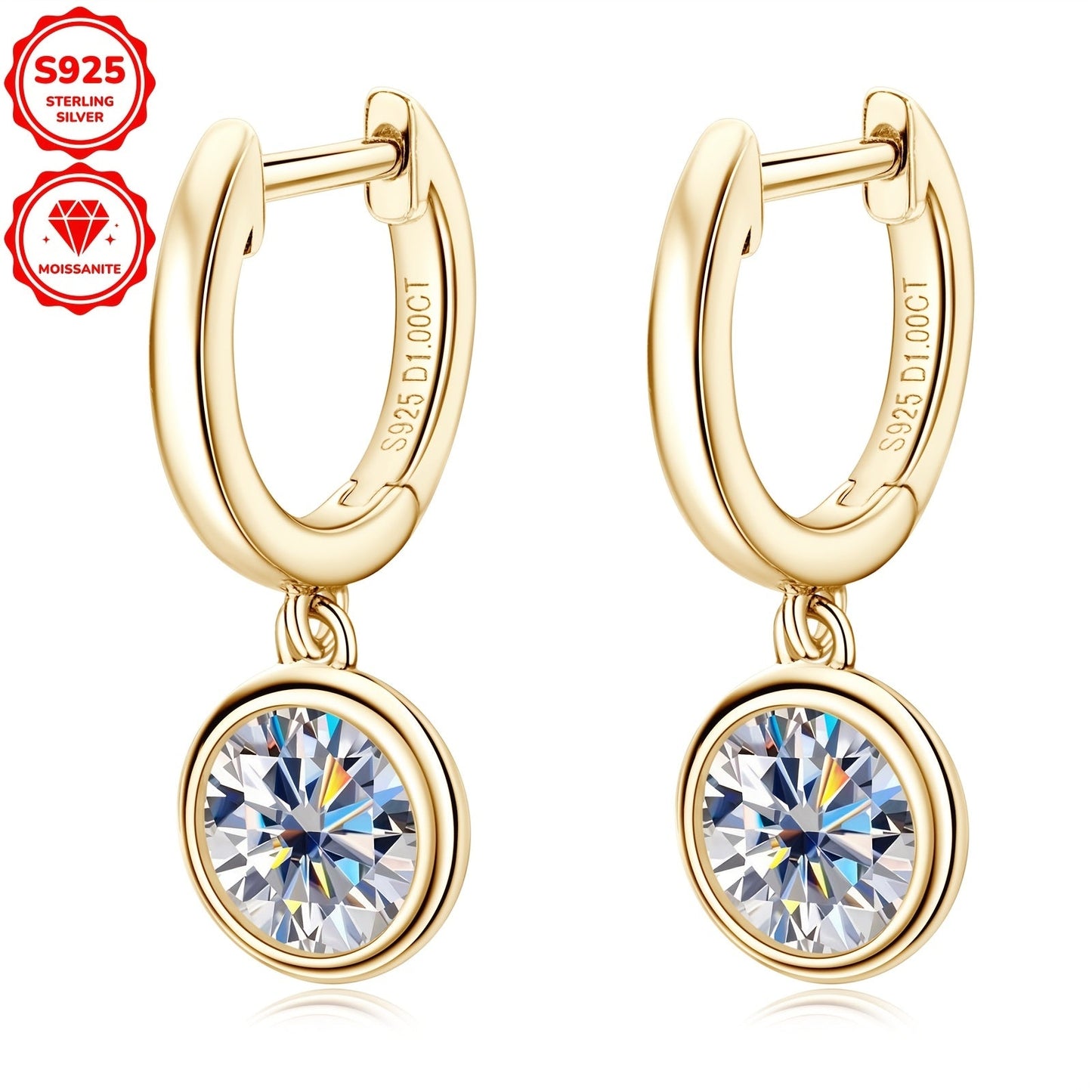 These fashionable ladies' earrings are made from high-quality 925 sterling silver and feature 6.5mm round Morganite ear hoops. They come with a GRA certificate, making them the perfect jewelry birthday gift. The earrings have a total weight of