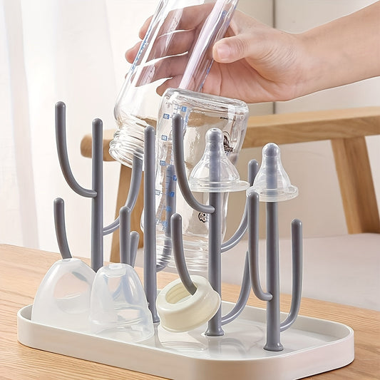 1 piece Cactus Shaped Feeding Bottle Drying Rack, perfect for drying bottles, great for holidays like Christmas, Halloween, Thanksgiving Day, New Year's, and Valentine's. Ideal as a gift.