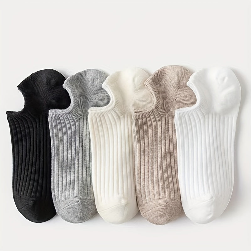 5 pairs of non-slip invisible socks for women.