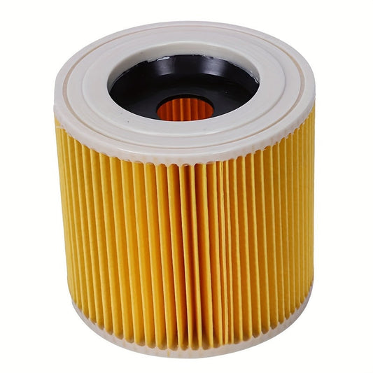 Vacuum Filter Set (2 pieces) Compatible with Kar-cher A2004, A2054, A2204, A2656, WD2.250, WD3.200, WD3.30 Models - Includes Cartridge Filter & Retainer. Ideal Replacement Filter for Wet Dry Vacuums - Ensures Effective Dust Collection.